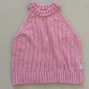 Le Bon Shoppe Pink Sleeveless Knitted Top